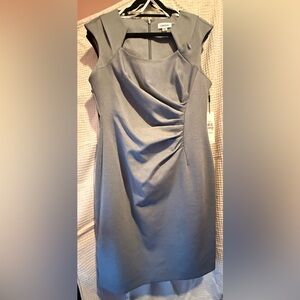 Calvin Klein Strapless Gray Dress